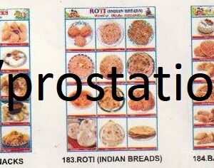 181.Milk Products ,182.Indian Snacks ,183.Roti(Indian Bread),184.Bakery Products ,185.Drinks