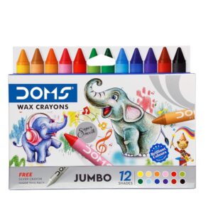 Doms Jumbo Wax Crayons - 12 Shades