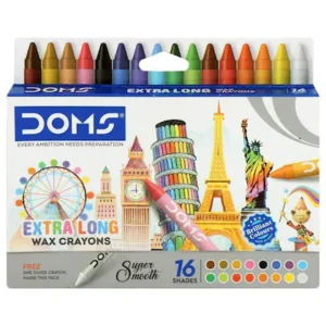 Doms Extra Long Wax Crayons - 16 Shades