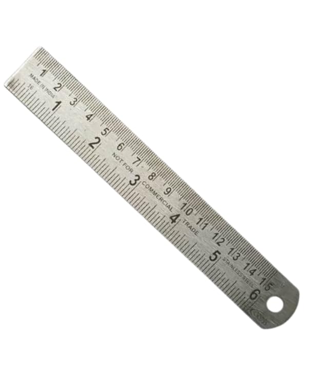 Stainless Steel Ruler Metal Scale 6inch/ 15cm