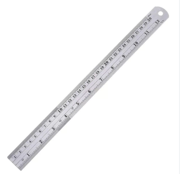 Stainless Steel Ruler Metal Scale 12inch/ 30cm